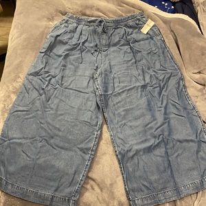 NWT Gap Wide Leg Fake Denim Pants